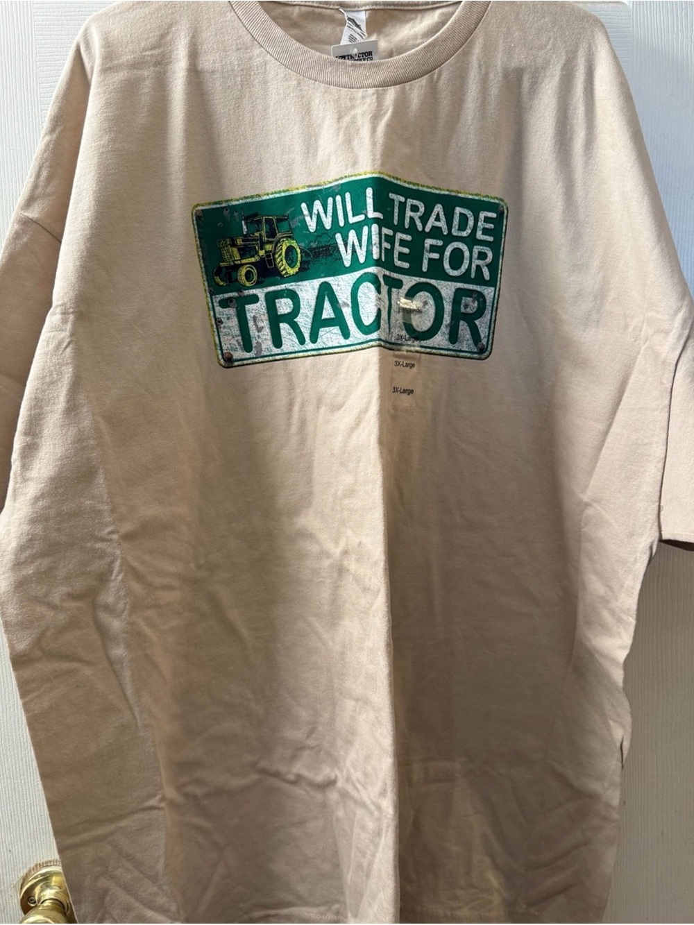 Mens 3X Tee - Will Trade Wife for Tractor - NWT